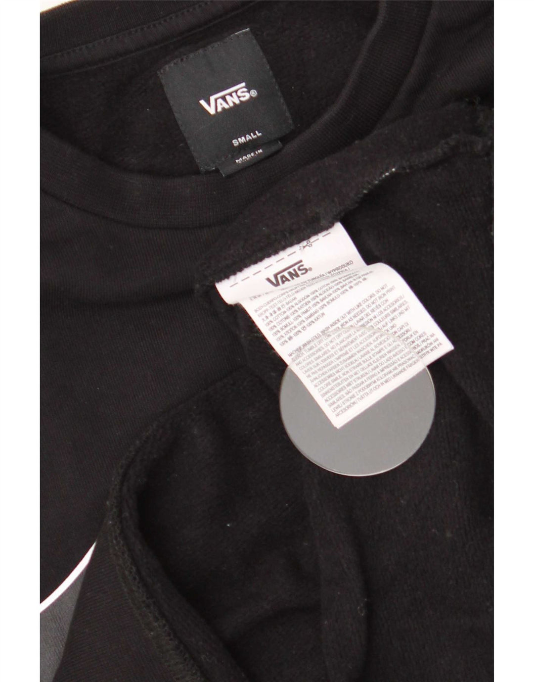 Vans Sweat-shirt graphique pour garçon 8-9 ans Petit noir en coton