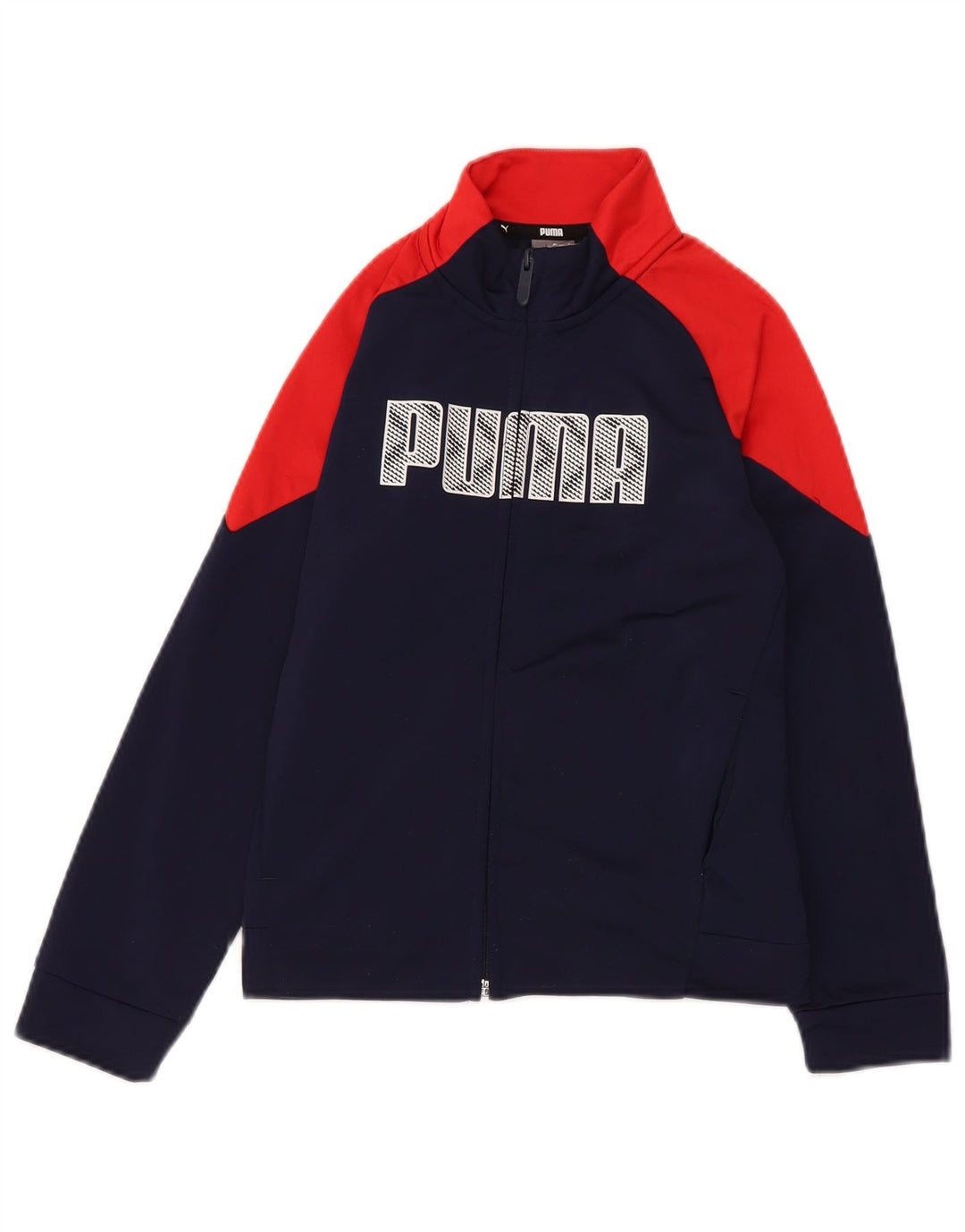 Puma Veste de Survêtement Graphique Garçon 9-10 Ans Bleu Marine Colorblock