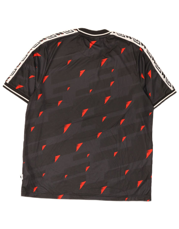 Umbro T-Shirt Graphique Homme Large Noir Géométrique Polyester