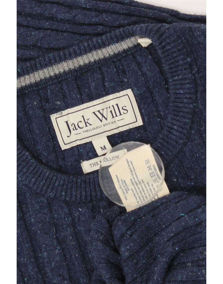 Jack Wills Pull à col rond pour homme en coton bleu marine moyen