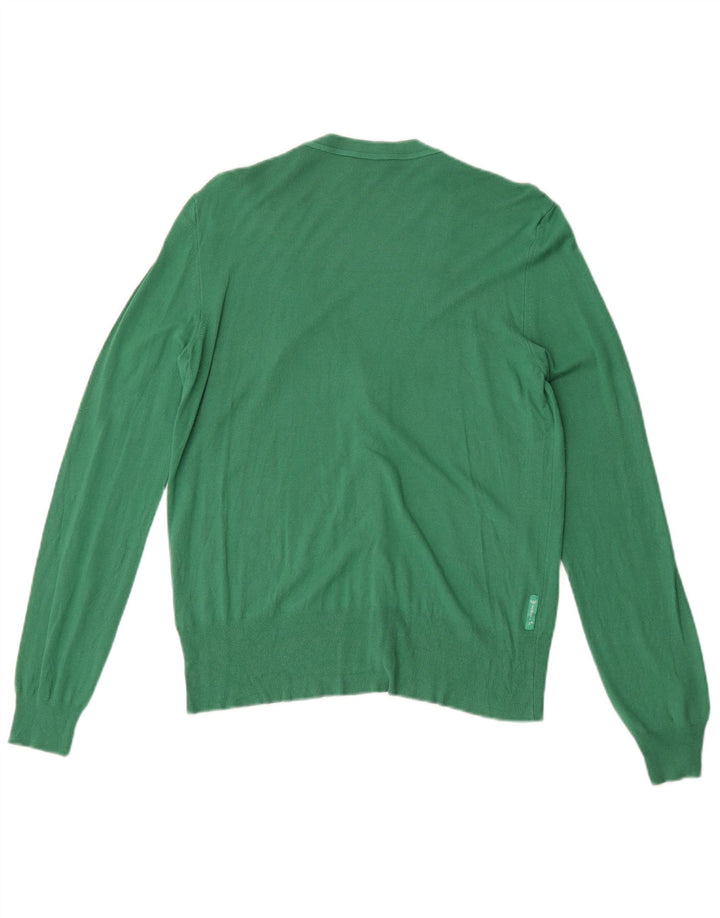 Armani Jeans Pull Cardigan Femme UK 12 Vert Moyen
