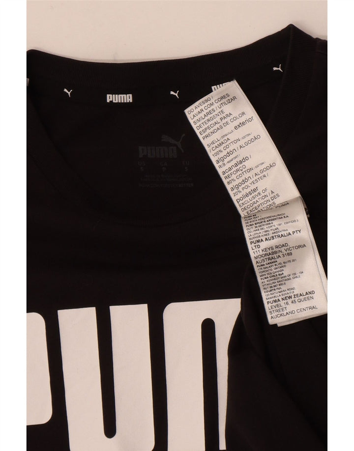 Puma T-shirt graphique pour homme, petit, noir, coton