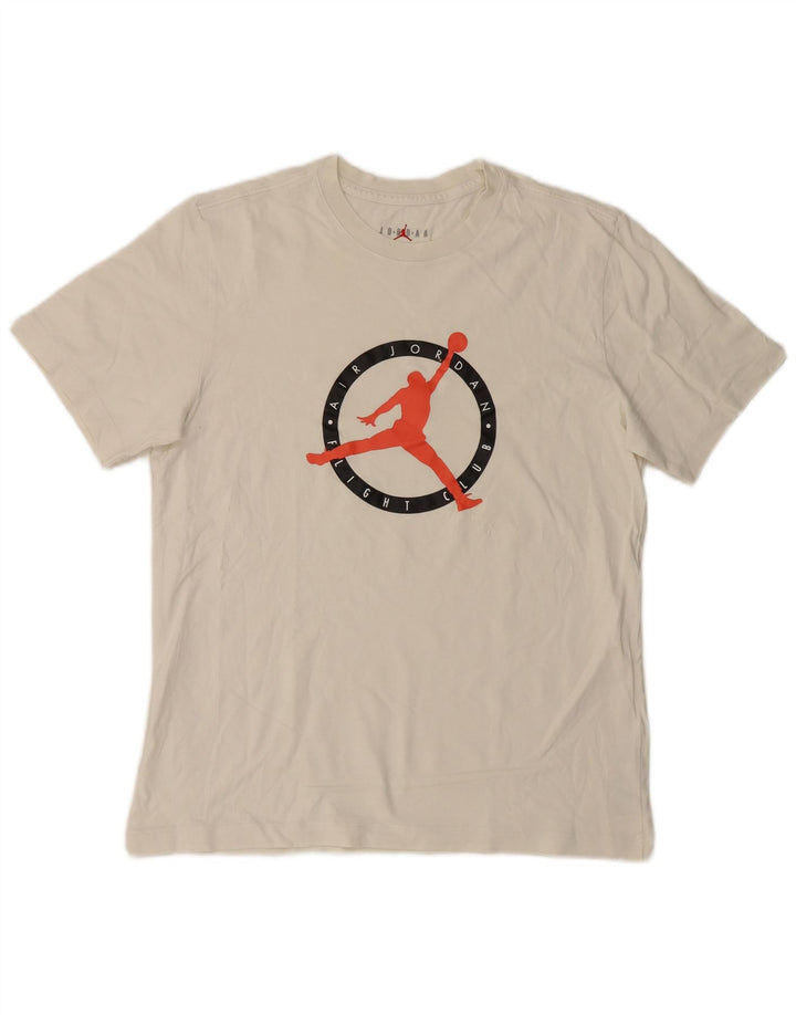 Jordan T-shirt graphique pour homme en coton blanc moyen