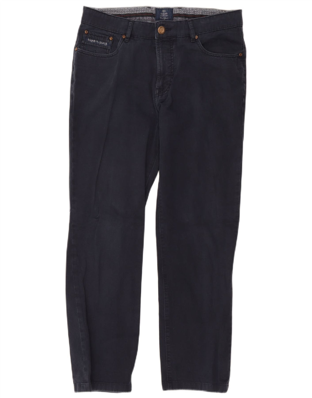 Bugatti Pantalon décontracté droit pour homme W34 L29 Bleu marine