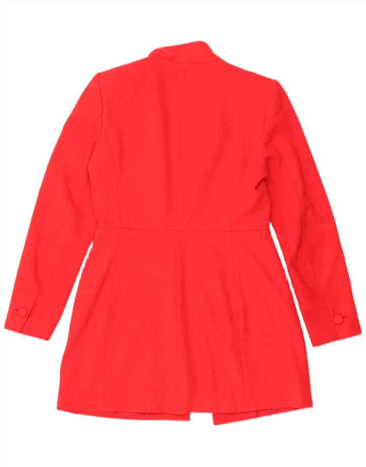Zara Veste Blazer Femme UK 14 Polyester Rouge Moyen