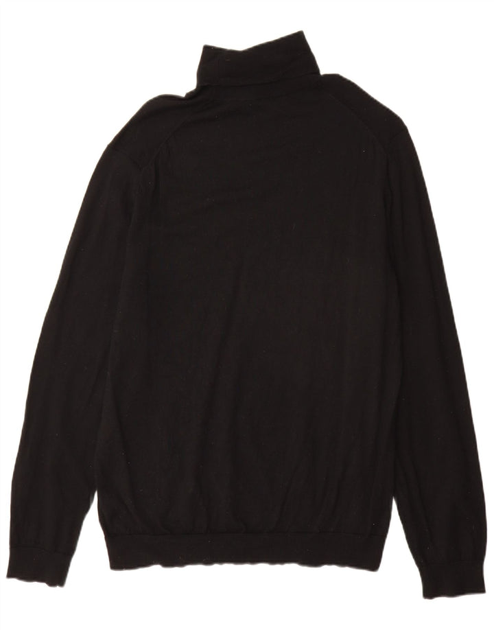 Marks & Spencer Pull col roulé pour homme XL en laine mérinos noire