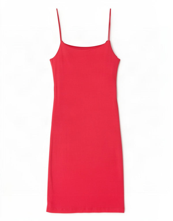 Zara Robe Slip Femme UK 8 Petit Coton Rose