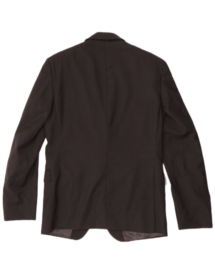 Calvin Klein Veste blazer à 2 boutons pour homme UK 40 Grande laine noire