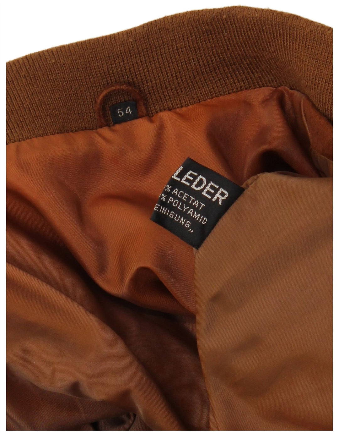 veste en daim homme vintage EU 54 2XL cuir marron