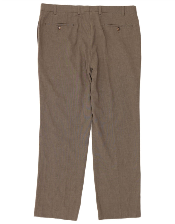Ralph Lauren Pantalon de costume droit pour homme W36 L30 Beige Polyester