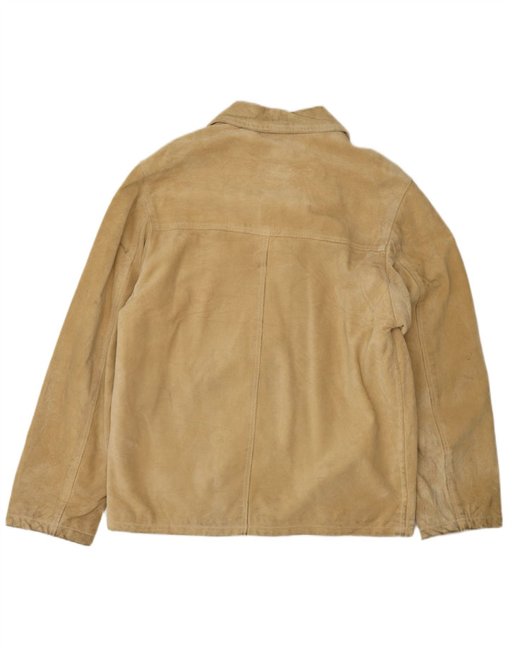 CONBIPEL Veste en daim pour homme UK 40 Grand cuir beige