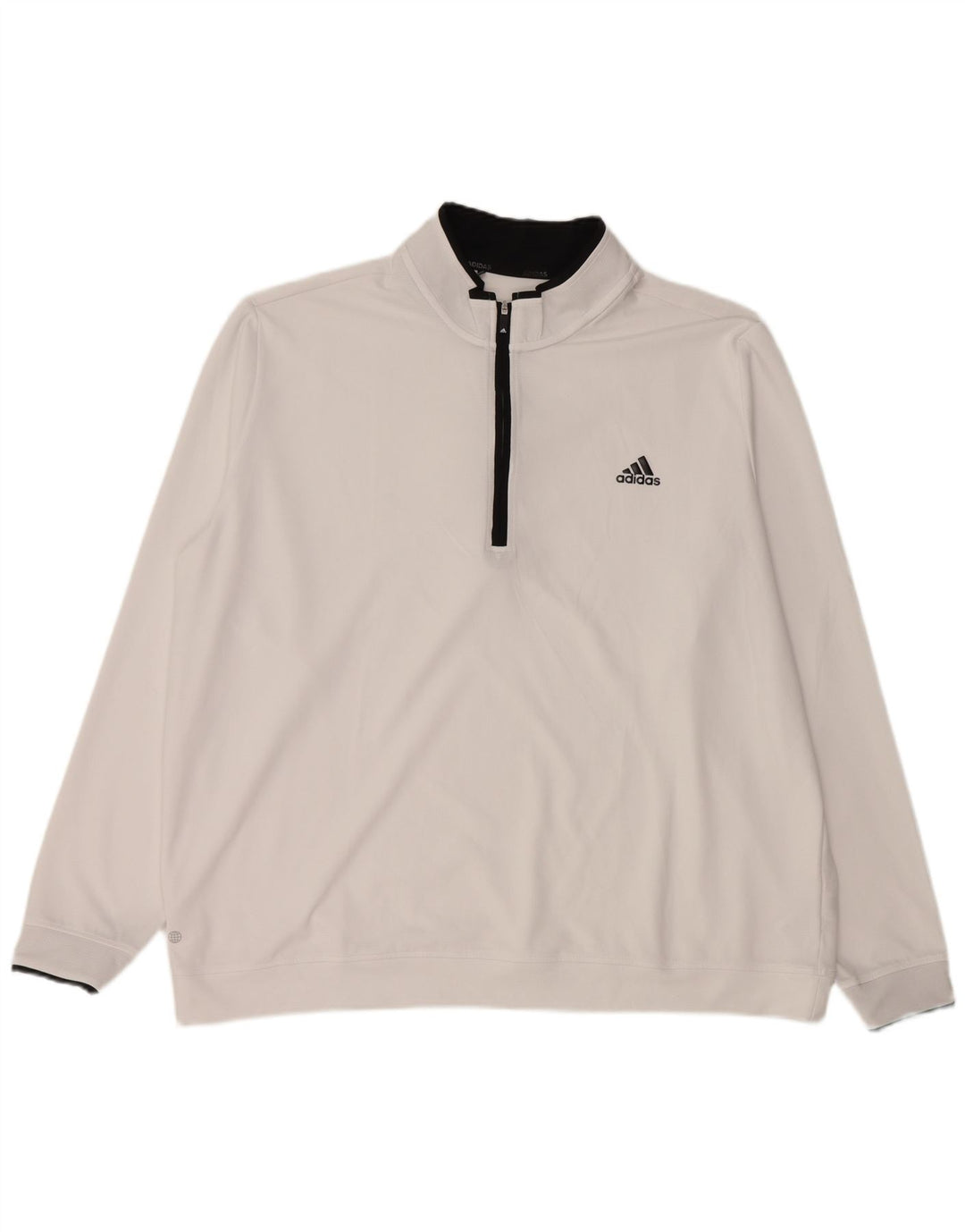 ADIDAS Sweat-shirt à col zippé pour homme 2XL Blanc Polyester