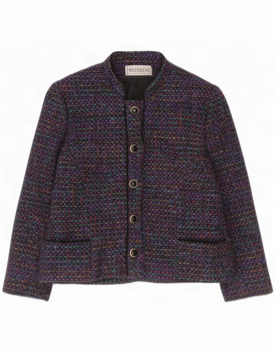 Weinberg Veste Blazer 5 Boutons pour Femme UK 10 Petit Multicolore Moucheté