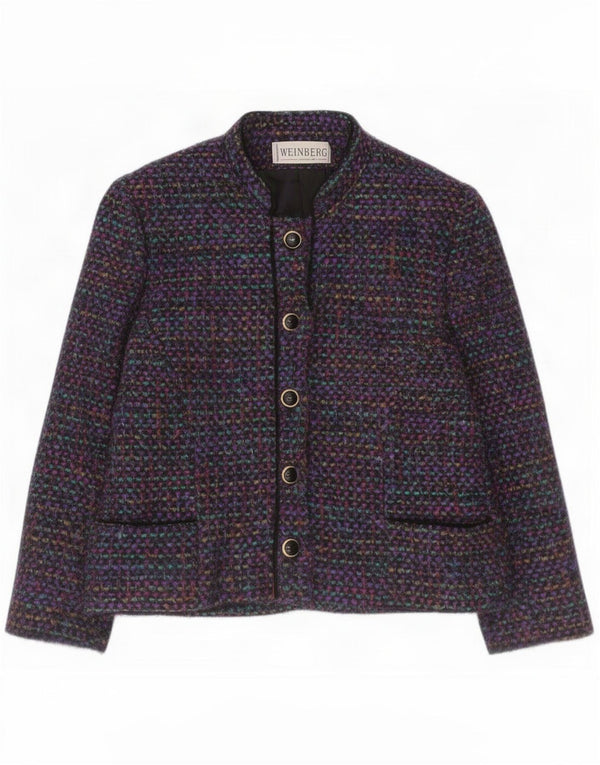 Weinberg Veste Blazer 5 Boutons pour Femme UK 10 Petit Multicolore Moucheté