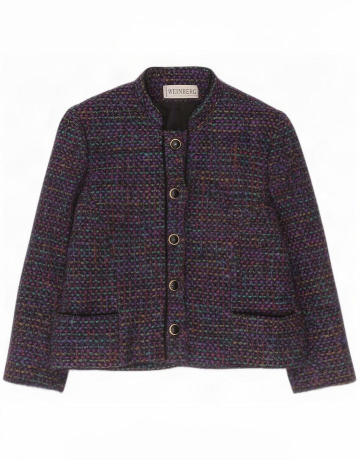 Weinberg Veste Blazer 5 Boutons pour Femme UK 10 Petit Multicolore Moucheté