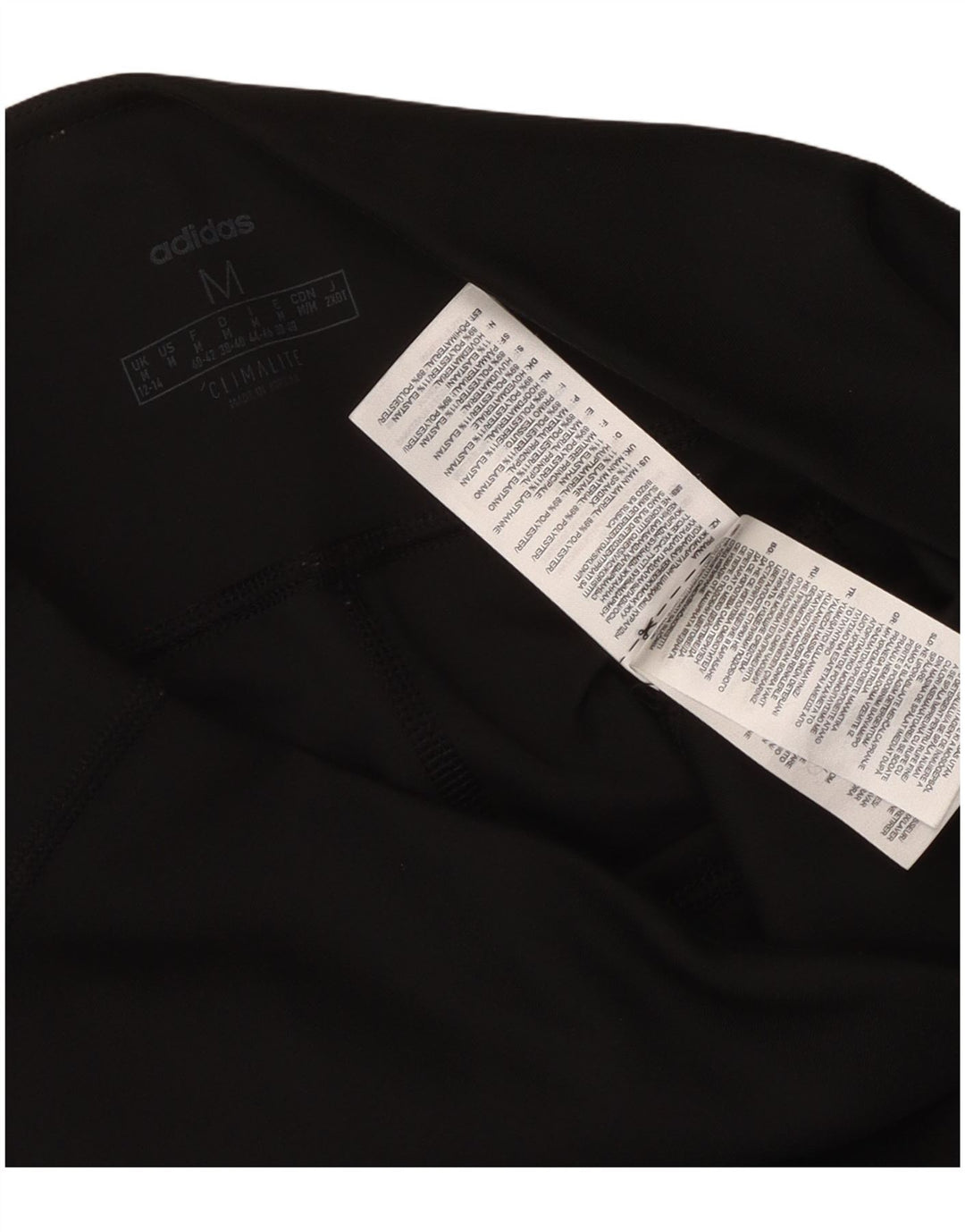 Adidas Climalite Leggings UK 12/14 Medium Noir Polyester
