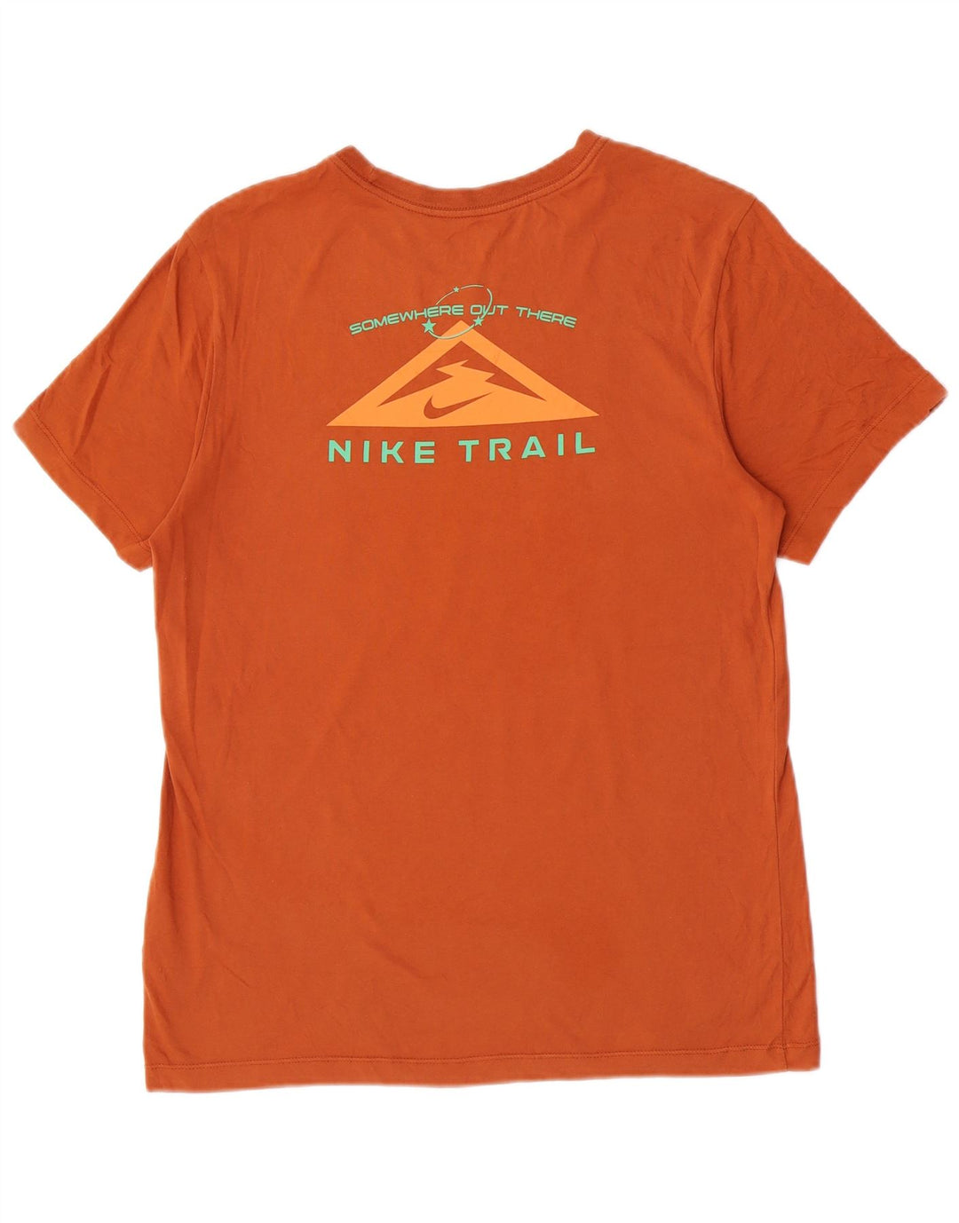 Nike Homme Dri Fit Graphic T-Shirt Haut Marron Moyen Coton