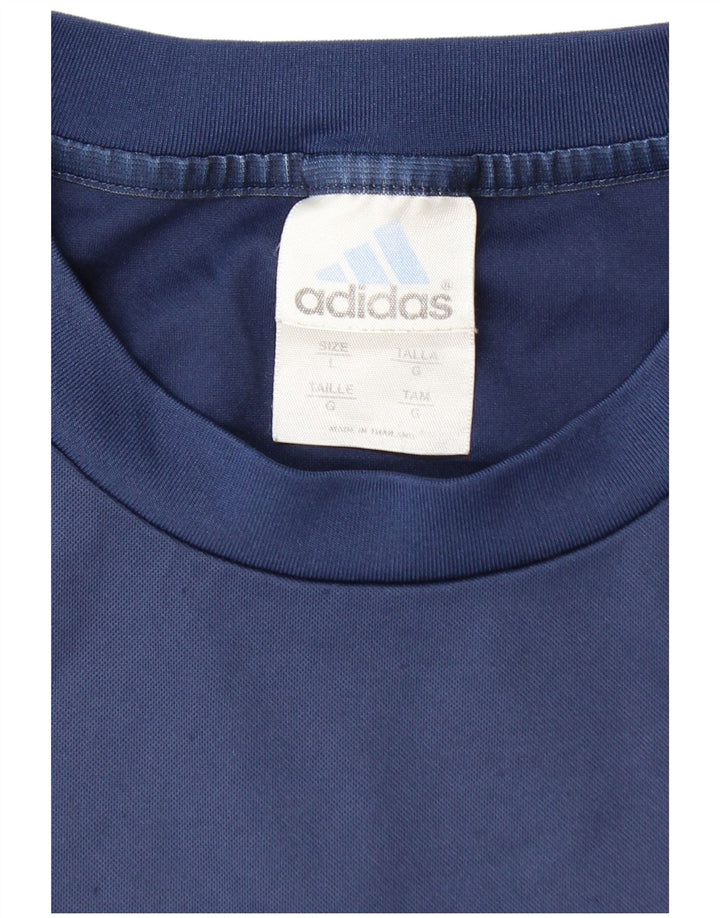 ADIDAS Hommes Climalite T-Shirt Haut Grand Bleu Marine Polyester