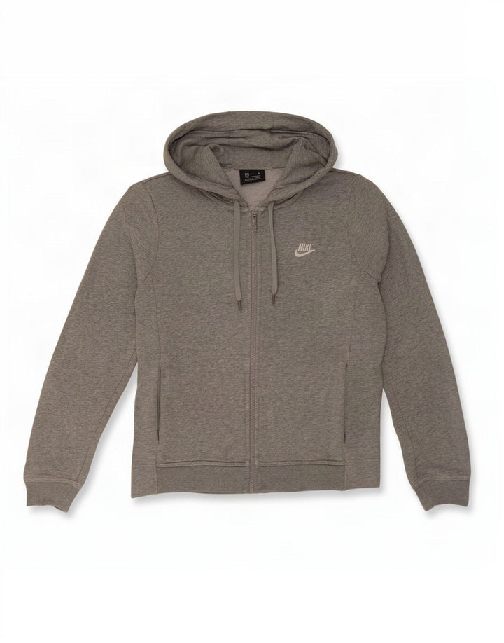 Nike Sweat à capuche zippé en coton moucheté gris moyen pour homme