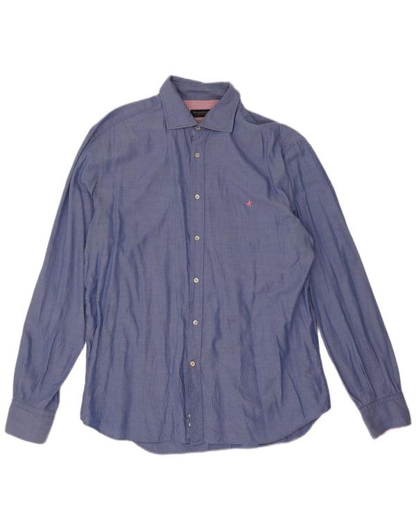 Brooksfield Chemise Homme Taille 43 Grand Bleu Spotté