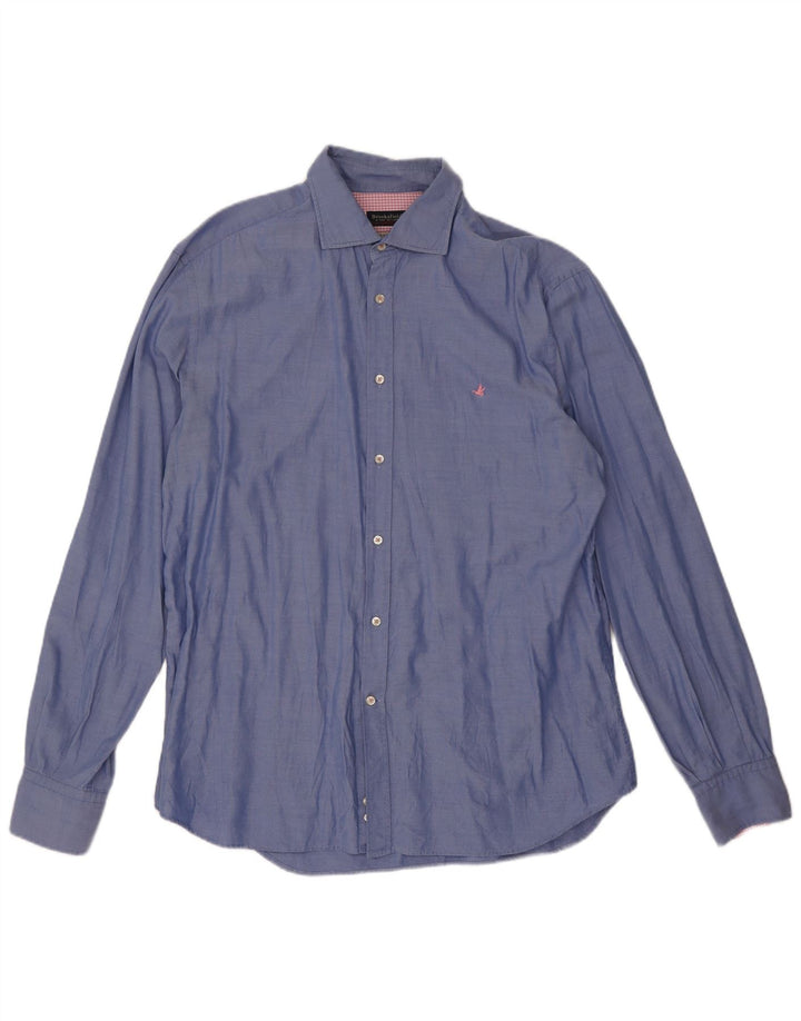 Brooksfield Chemise Homme Taille 43 Grand Bleu Spotté