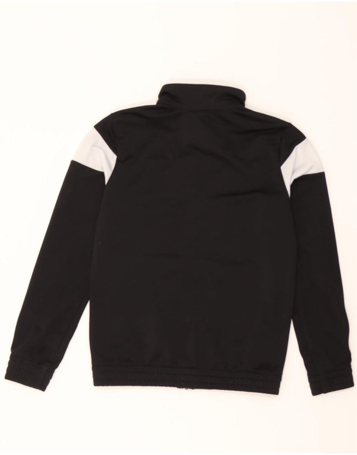ADIDAS Boys Graphic Tracksuit Top Jacket 9-10 Years Black Colourblock Vintage Adidas and Second-Hand Adidas from Messina Hembry 