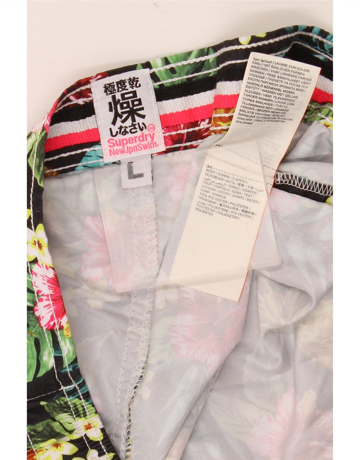 Superdry Short de Bain Femme UK 16 Large Multicolore Floral Polyester