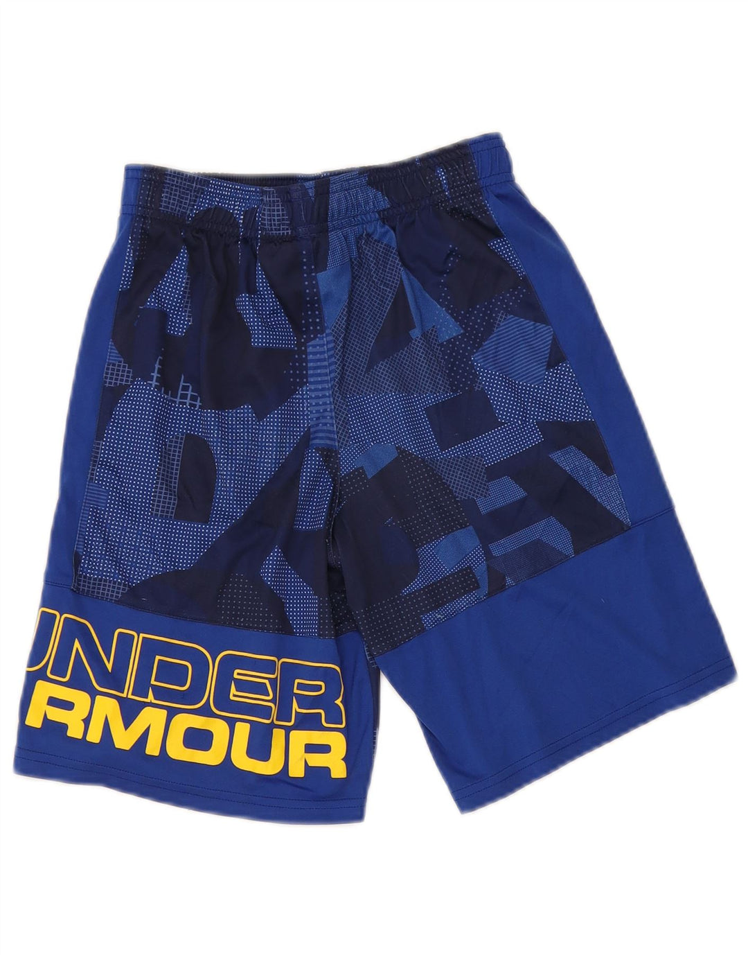 Under Armour Short de Sport Graphique Garçon 9-10 Ans Bleu Moyen Géométrique