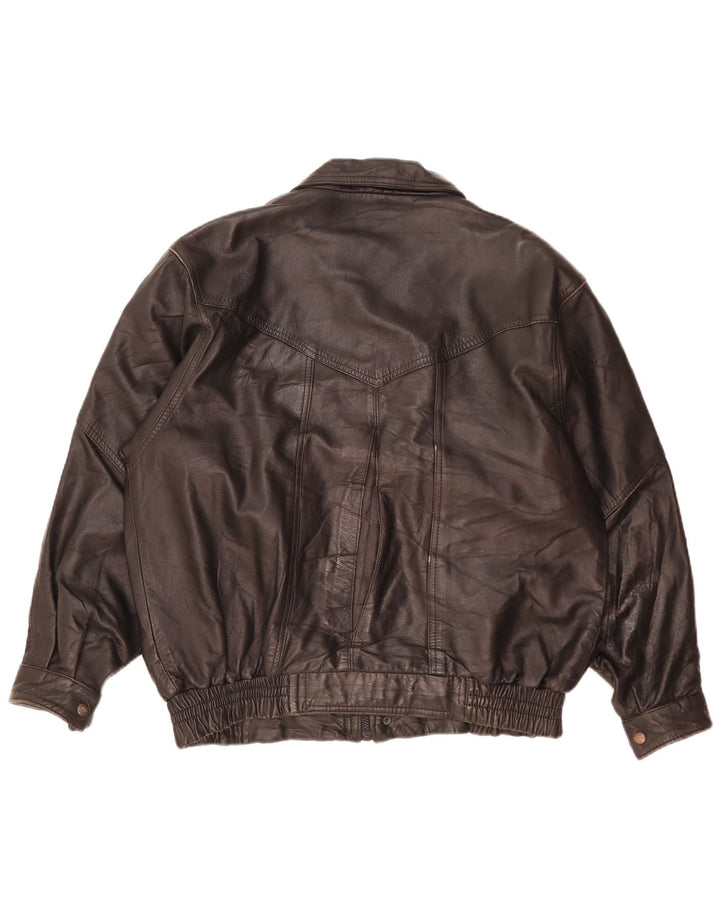 Rosa Cuir Veste en cuir pour homme UK 40 Grand cuir noir
