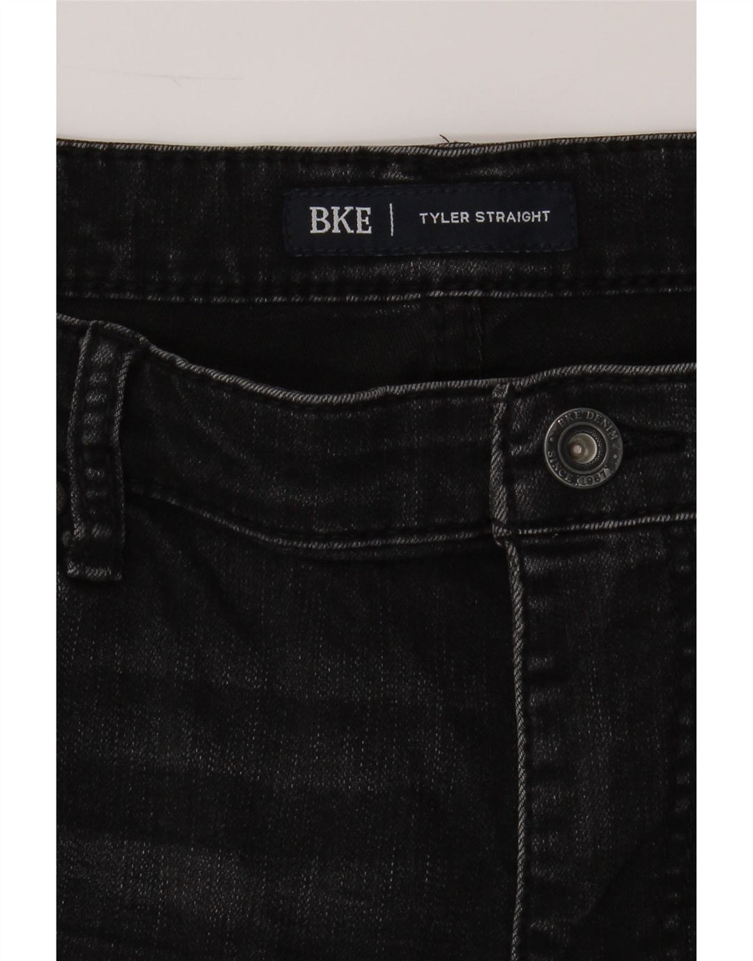 BKE Mens Tyler Straight Jeans W38 L32 Black Cotton Vintage BKE and Second-Hand BKE from Messina Hembry 