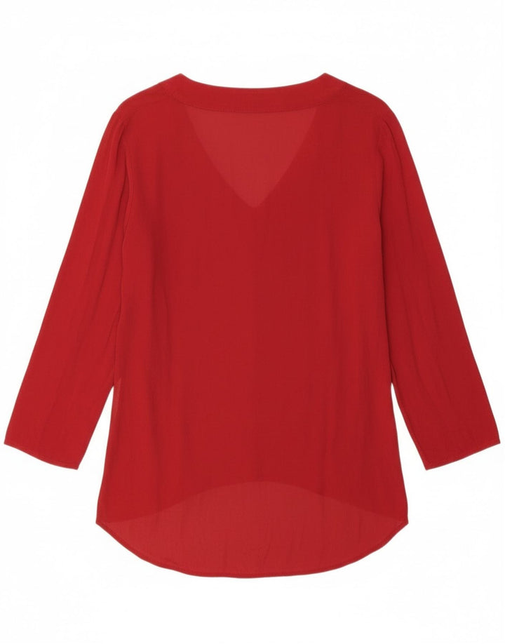 Zara Tunique à manches longues pour femme UK 14 Rouge moyen