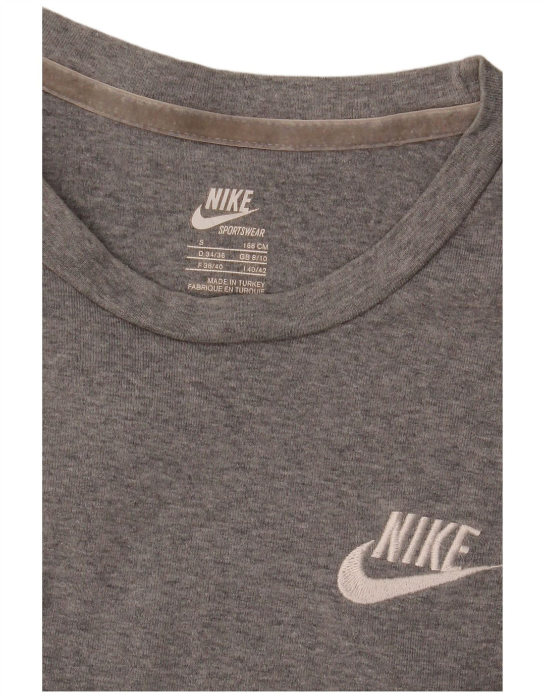 Nike T-shirt pour femme UK 8/10 Petit Gris