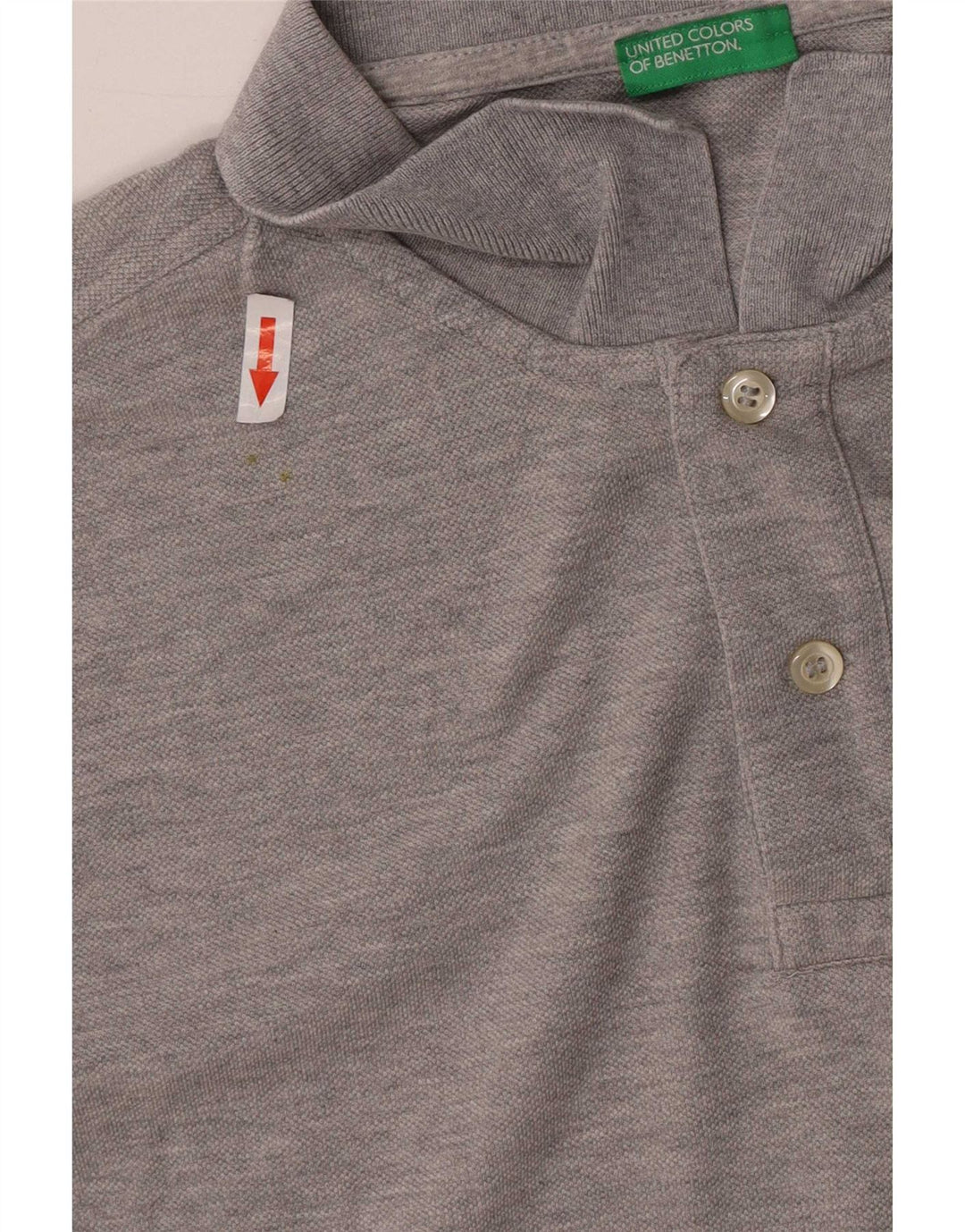 Benetton Polo Homme Large Gris Coton