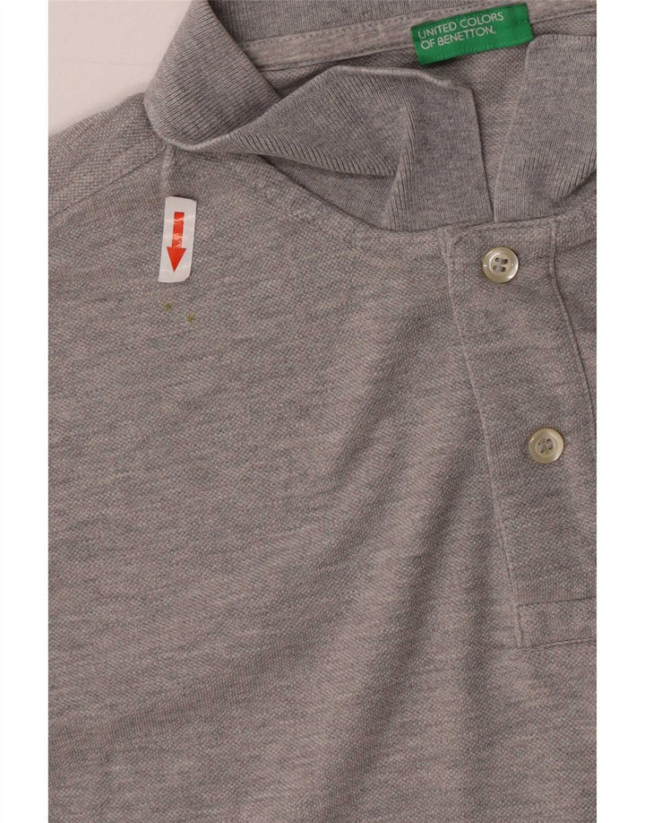 Benetton Polo Homme Large Gris Coton