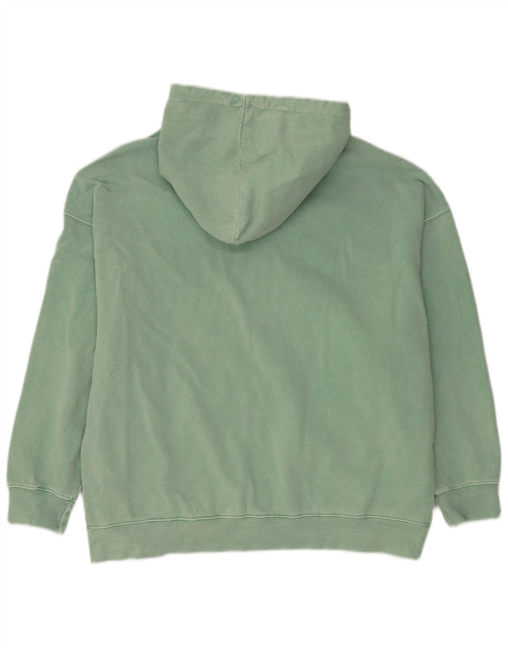 Pull & Bear Pull à capuche surdimensionné zippé pour femme Vert moyen UK 14