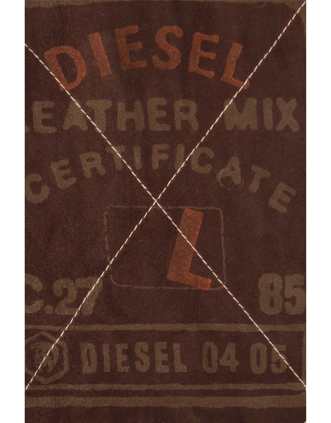 Diesel Veste réversible pour homme UK 40 Grand cuir à carreaux marron