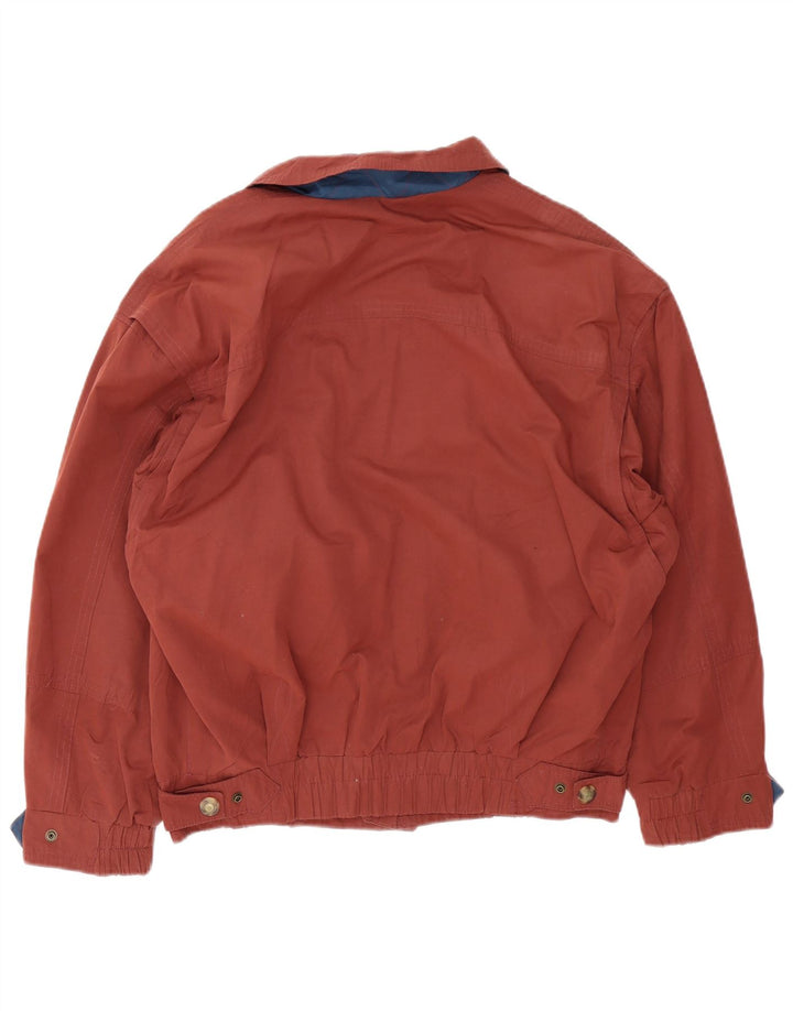 vintage Mens Loose Fit Bomber Jacket IT 48 Polyester Marron Moyen
