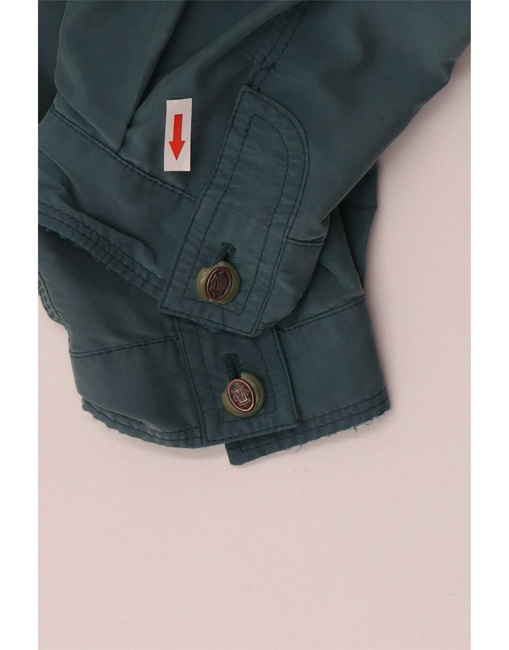 Veste utilitaire vintage pour homme en polyester vert moyen
