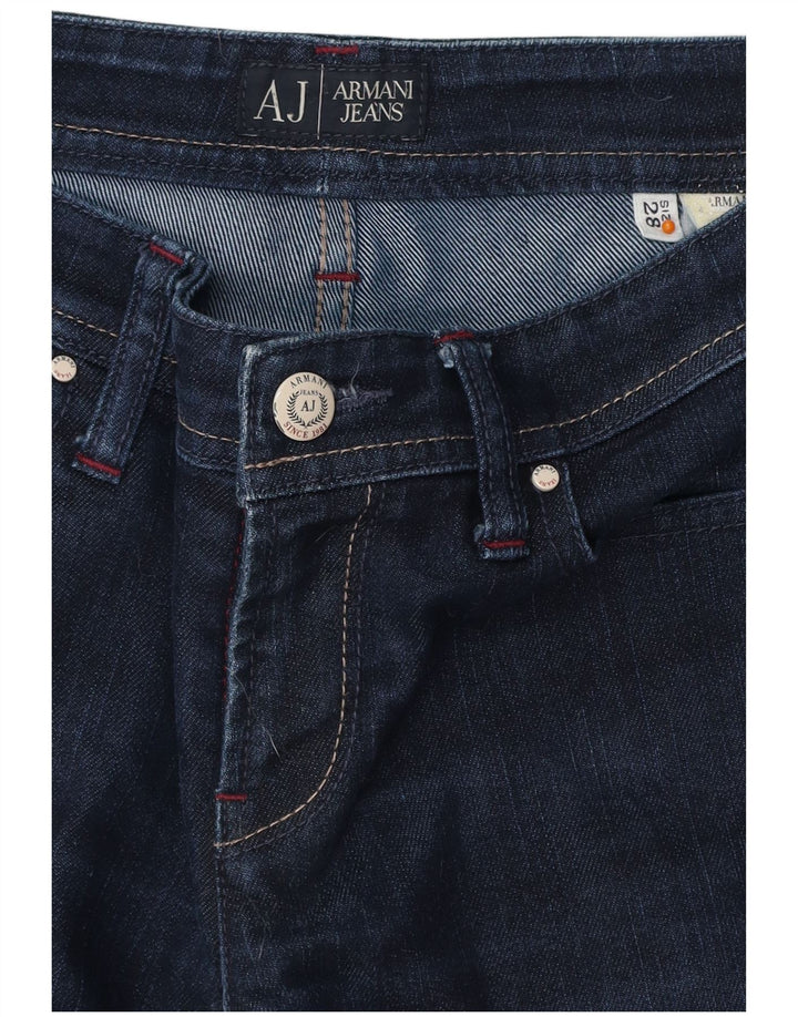 ARMANI Femme Jean Droit W28 L32 Bleu Marine