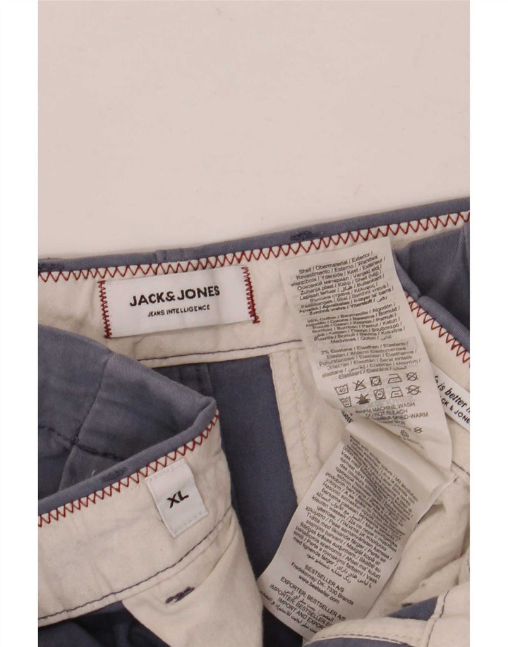 Jack & Jones Short Chino Regular Homme XL W38 Bleu Coton