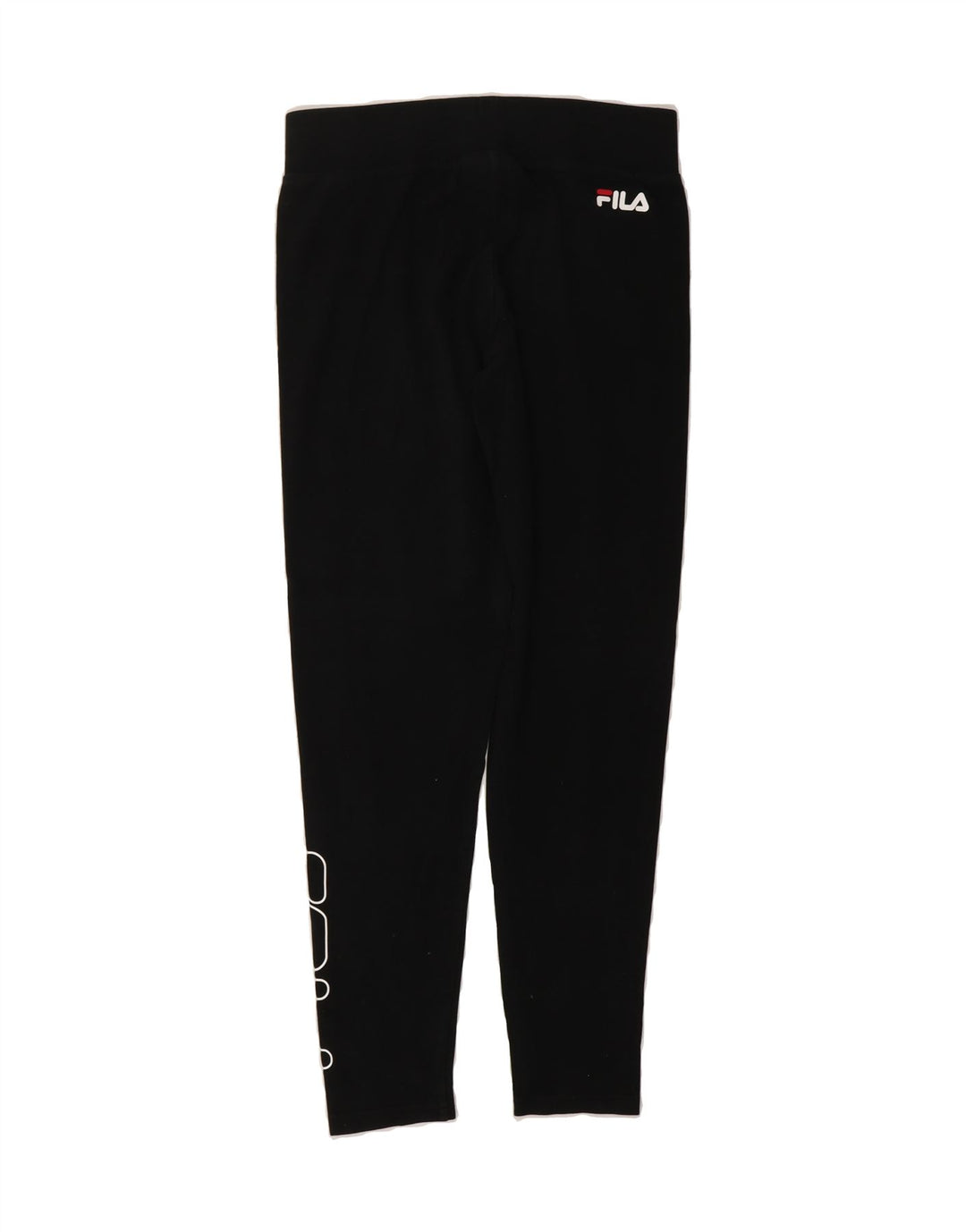 FILA Womens Graphic Leggings UK 12 Medium Black Cotton Vintage Fila and Second-Hand Fila from Messina Hembry 