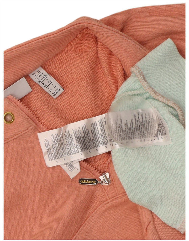 Adidas Sweat-shirt court surdimensionné pour femme UK 14 Rose moyen