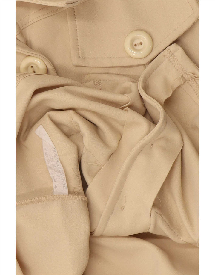 Vintage Blazer 6 boutons pour femme UK 42 Polyester beige moyen