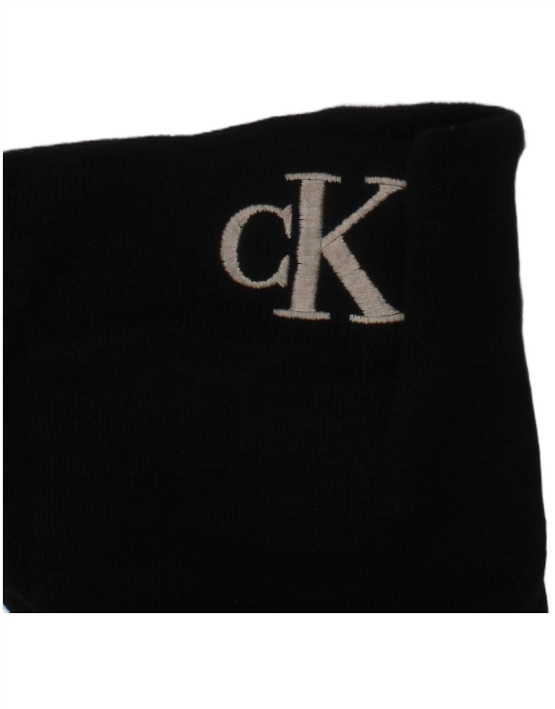 Calvin Klein Bonnet en tricot graphique pour homme Taille unique Logo acrylique noir