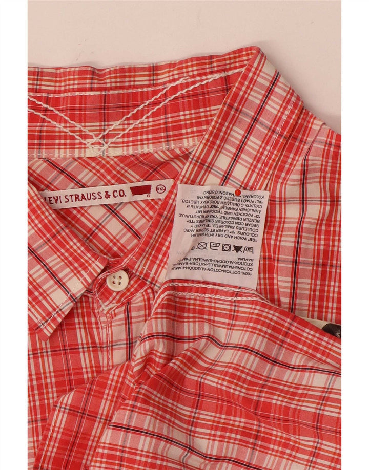 Levi's Chemise à Manches Courtes Denizen Homme 2XL Rouge à Carreaux Coton