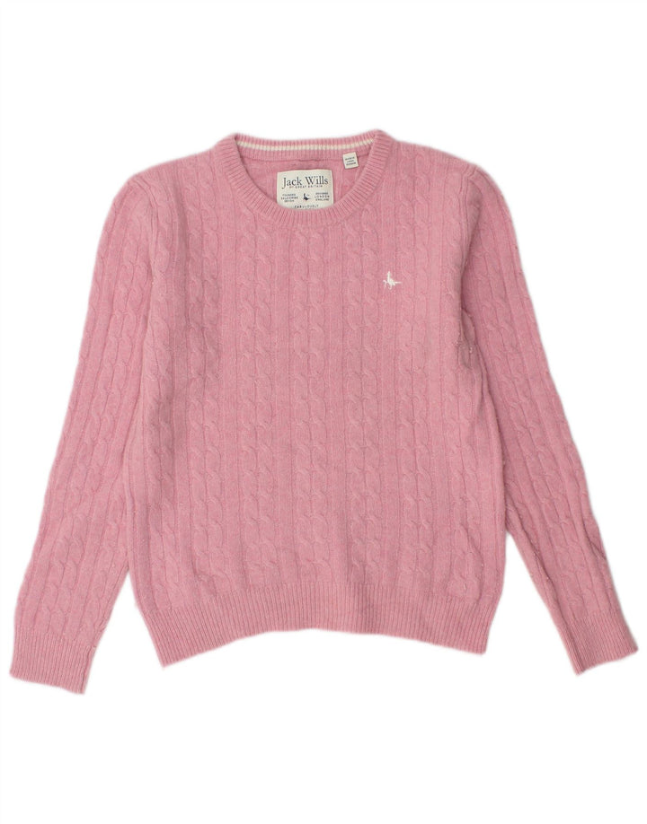 Jack Wills Pull ras du cou pour femme UK 10 Petit Rose