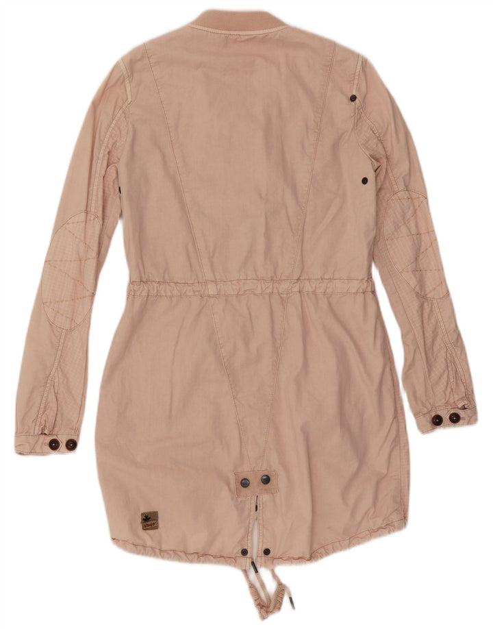 KHUJO Veste Parka Femme UK 10 Petit Coton à Carreaux Rose