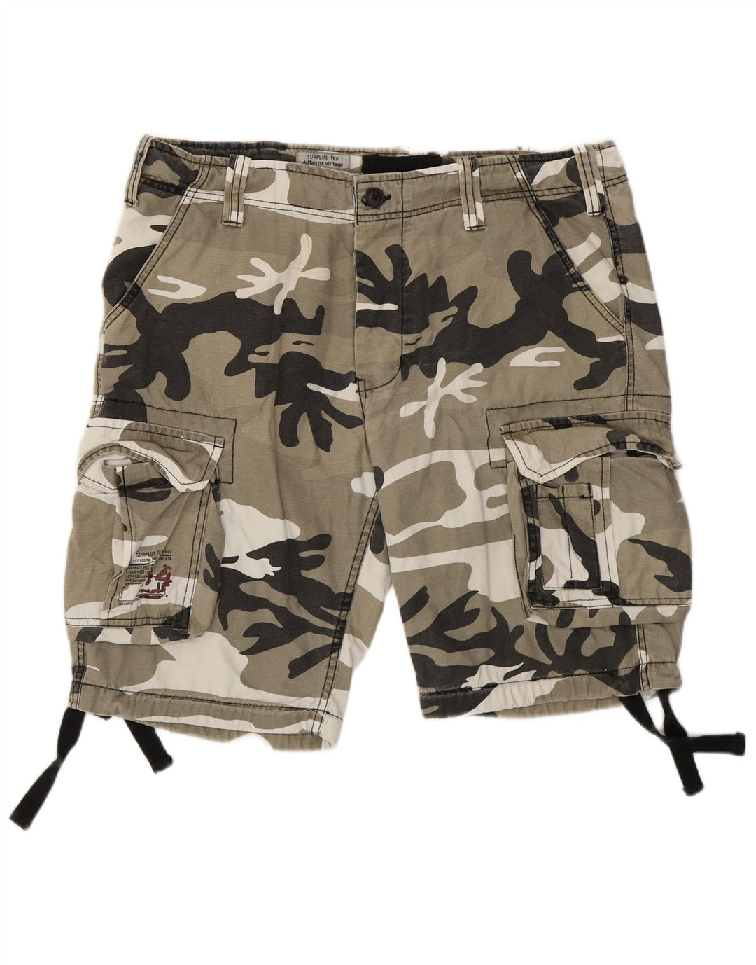 SURPLUS TEX Short Cargo Homme XL W40 Vert Camouflage Coton