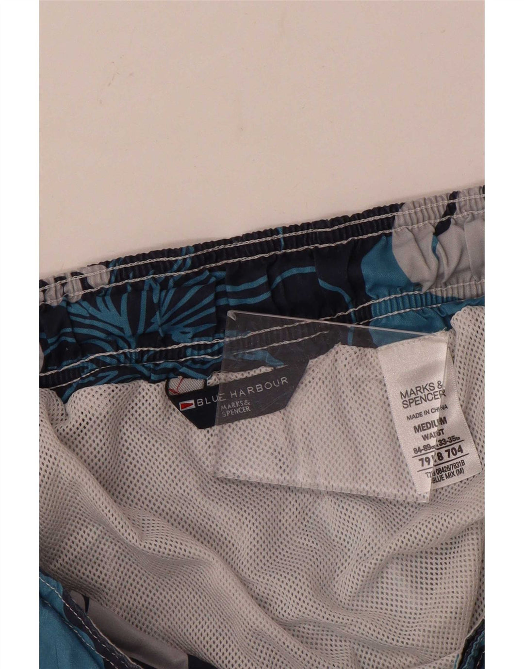 Marks & Spencer Short de Bain Blue Harbor Homme Bleu Marine Moyen Floral