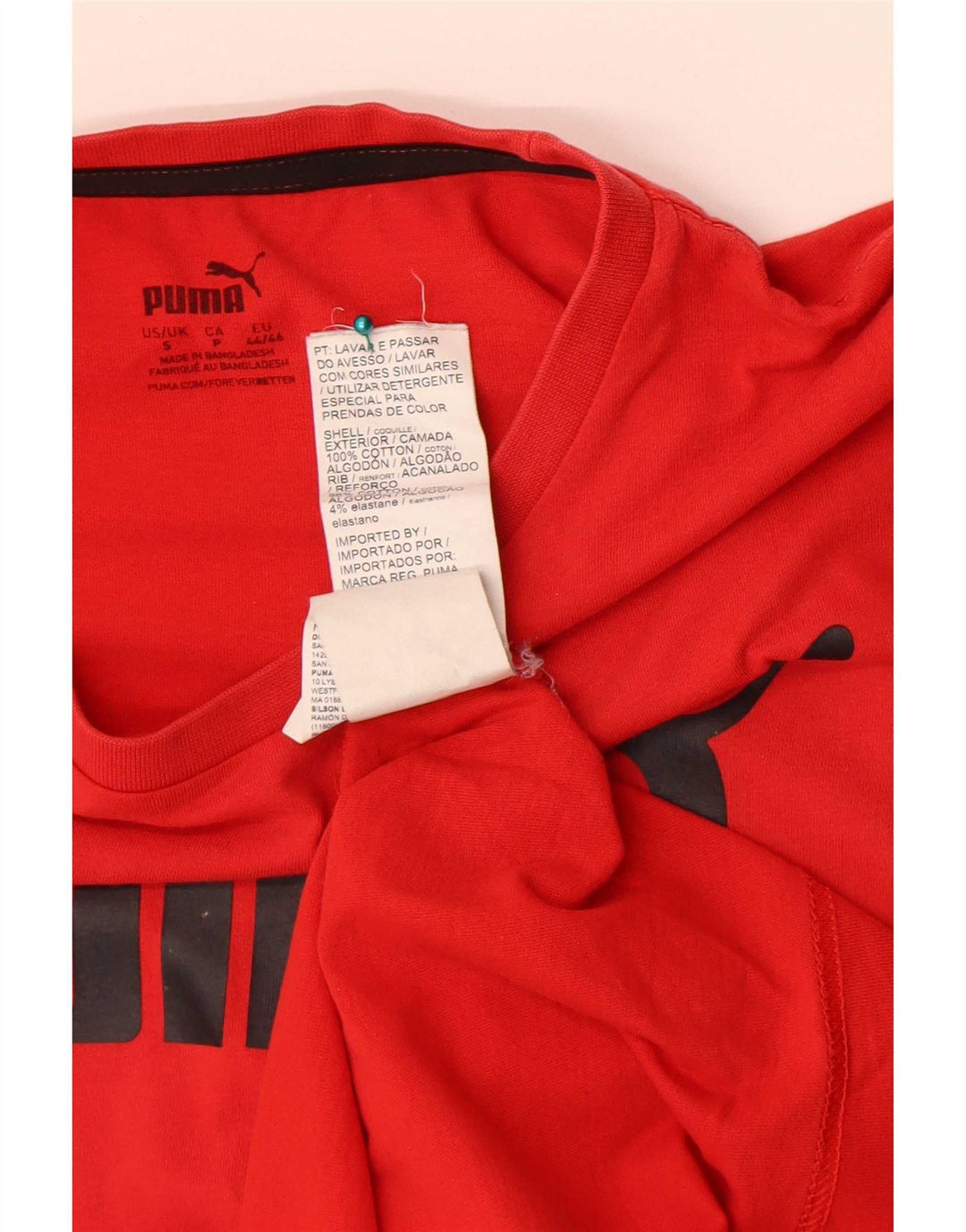 Puma T-Shirt Graphique Homme Petit Rouge Coton